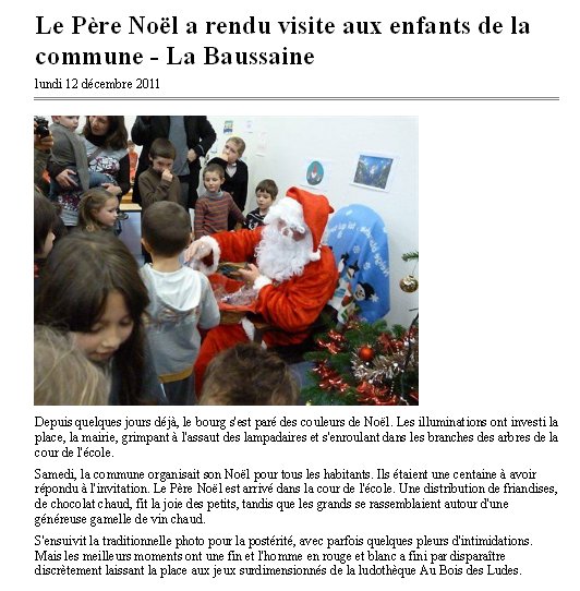 Fête de Noël à La Baussaine