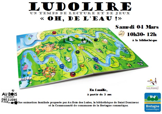 Ludolire "Oh, de l'eau !" à la bibliothèque de Saint Domineuc